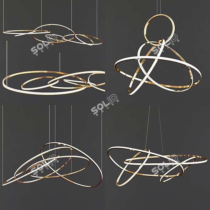 Luxurious Illuminate: Exclusive Chandelier Collection 3D model image 1