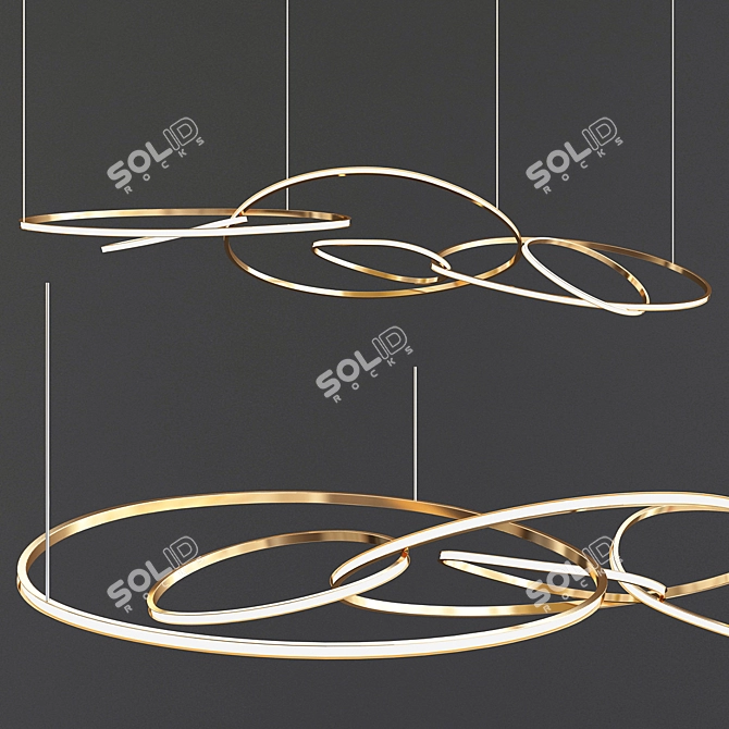 Luxurious Illuminate: Exclusive Chandelier Collection 3D model image 2