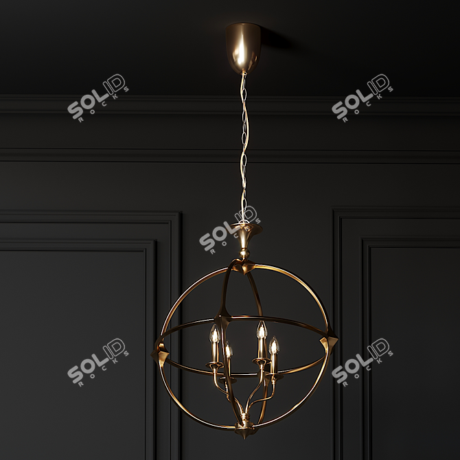 elegant Casa Florentina Lando Chandelier 3D model image 3