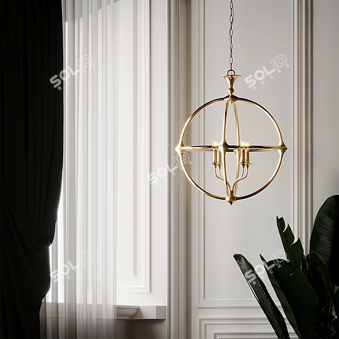 elegant Casa Florentina Lando Chandelier 3D model image 4