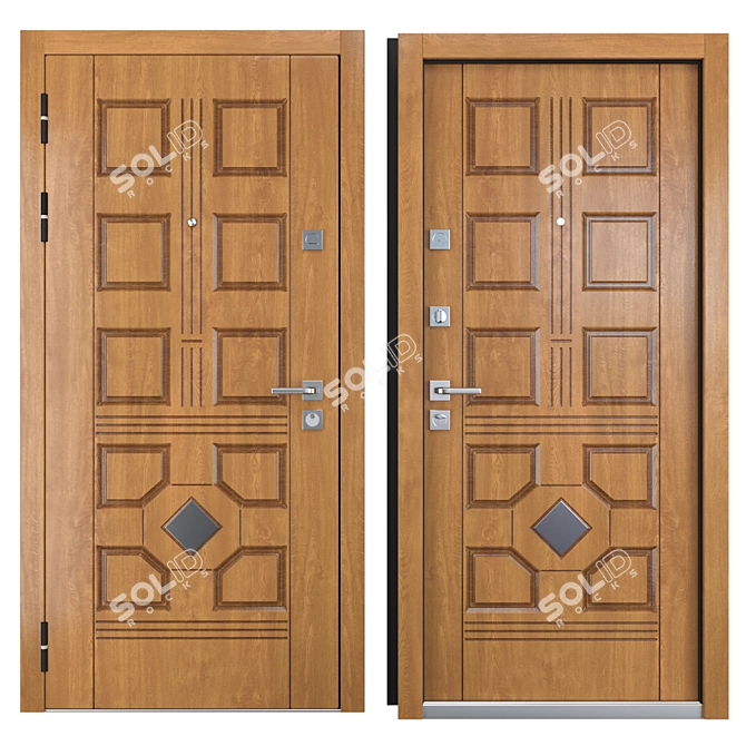 Bezha Metal Entrance Door: Your Frame 3D model image 3