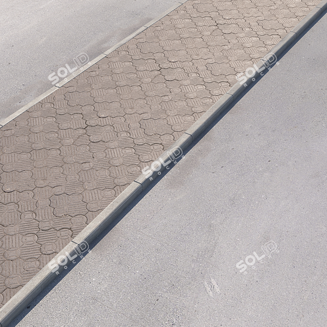 Versatile Sidewalk & Road Set 3D model image 2