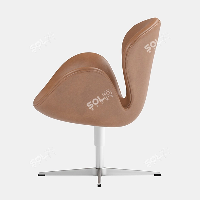 Elegant Swan Chair Replica 3D model image 3