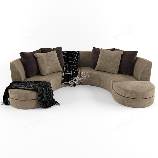 Elegant Vittoria Frigerio Sofa 3D model image 1