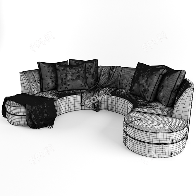 Elegant Vittoria Frigerio Sofa 3D model image 3