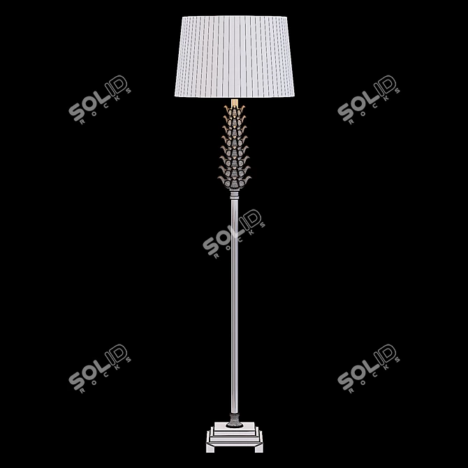 Title: Elegant Floral Floor Lamp 3D model image 3