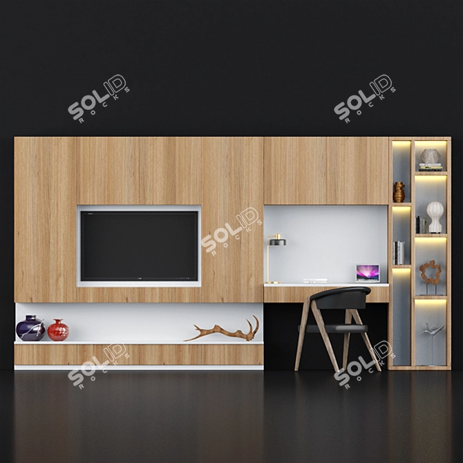 Modern Furniture Composition Set 3D model image 1