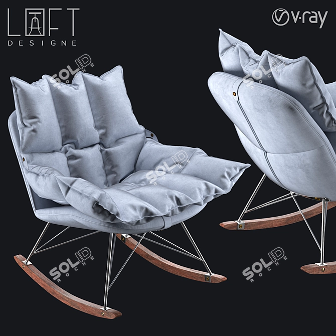 Contemporary LoftDesign Armchair 3D model image 1