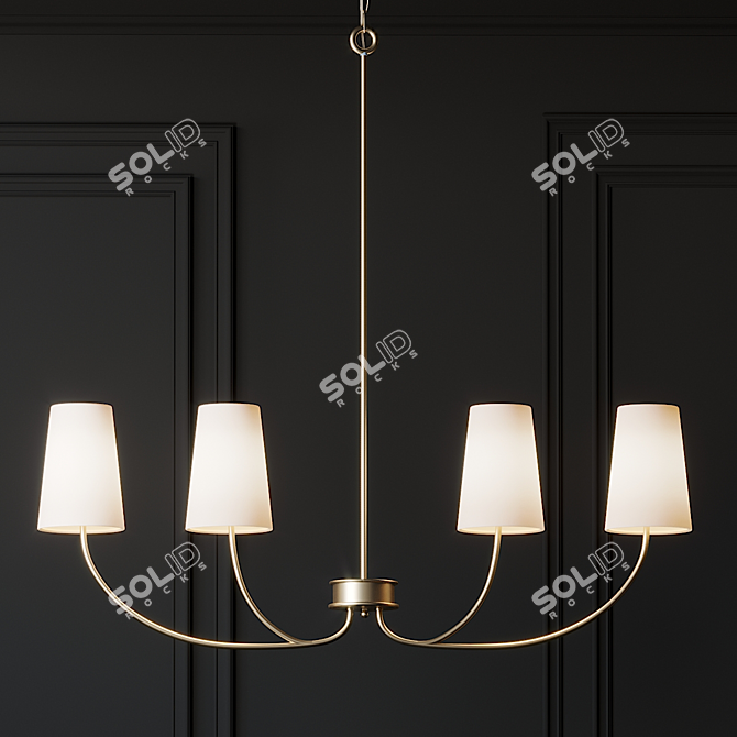 Elegant Lottie Linear Chandelier 3D model image 2