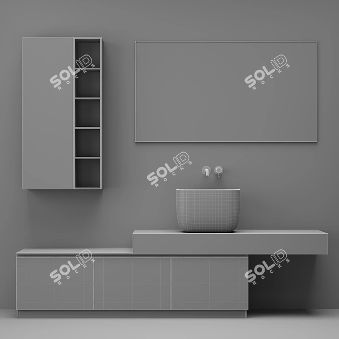 Elegant Arcom Soul Bathroom Set 3D model image 3