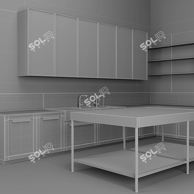 Effeti Impronta: Stylish Island Kitchen 3D model image 3