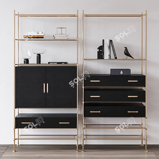 Delightfull Mulligan Bookcase: Essential Home Delight 3D model image 1