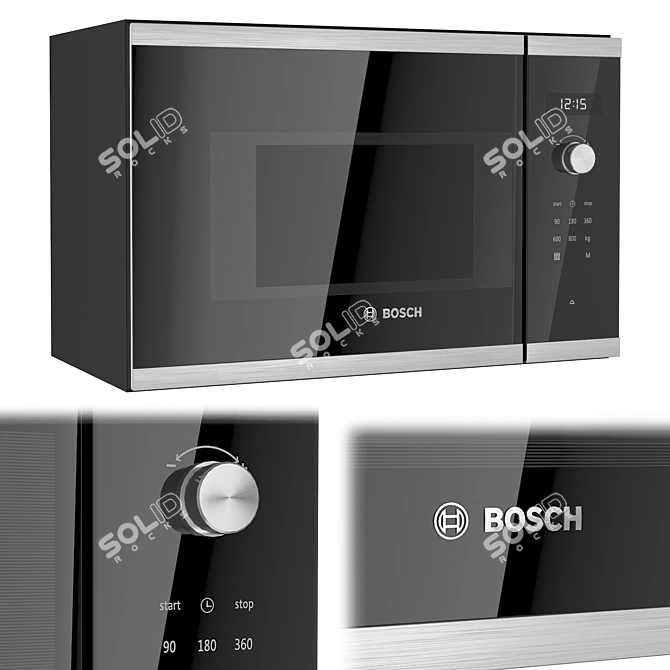  Bosch BFL524MS0 Built-in Microwave: Sleek and Convenient 3D model image 1