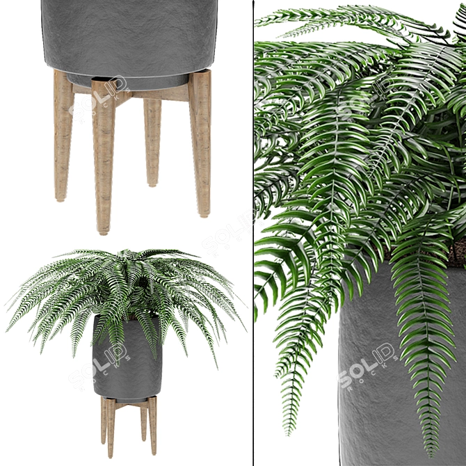 Exotic Plant in Pot: Vibrant Beauty! 3D model image 1