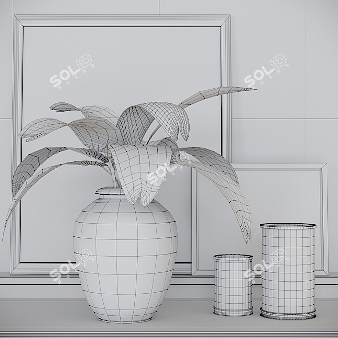 Elegant Home Decor Set 3D model image 3