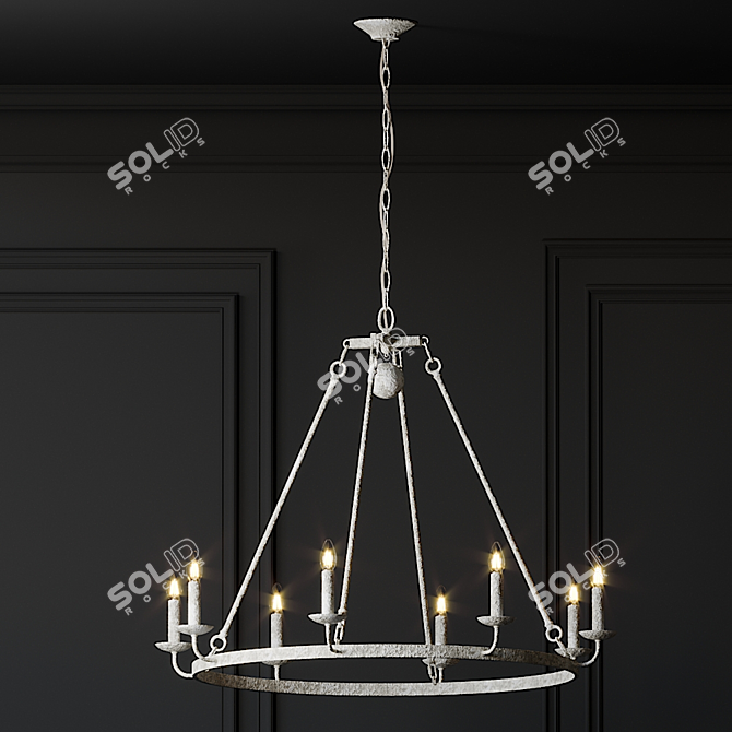 Elegant Tucker Chandelier - Ballard Designs 3D model image 3