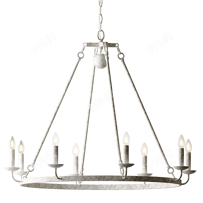 Elegant Tucker Chandelier - Ballard Designs 3D model image 5