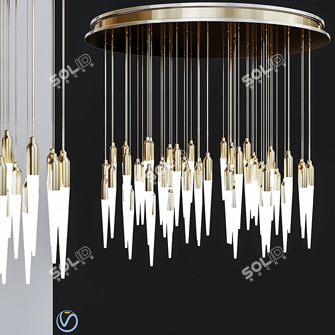 Ethereal Glow: Icicle Ellipse Lighting 3D model image 1