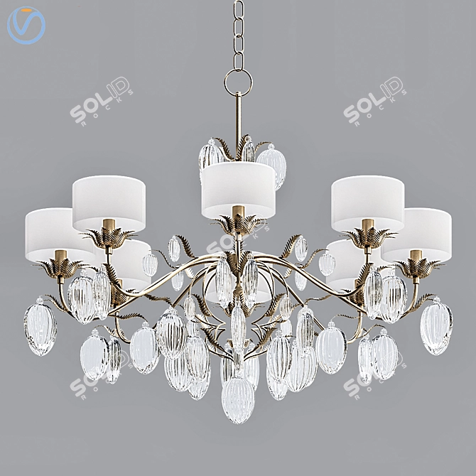 Elegant Ancona Chandelier: Bella Figura 3D model image 1