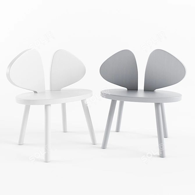 Nofred Mouse Chair - Stylish & Ergonomic Seating 3D model image 3