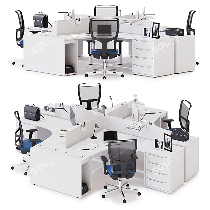 LAS LOGIC: Ultimate Office Workspace 3D model image 1