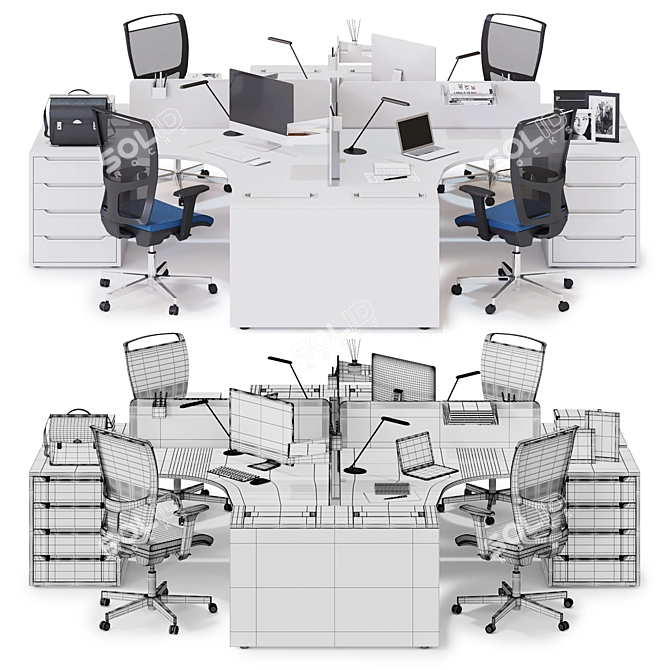 LAS LOGIC: Ultimate Office Workspace 3D model image 2