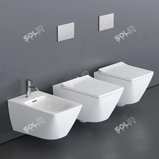 Duravit Viu Wall-Hung WC 3D model image 1