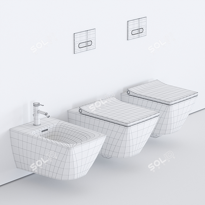 Duravit Viu Wall-Hung WC 3D model image 3