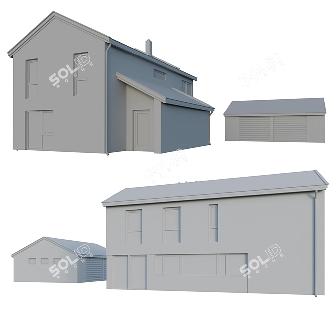  Modern House 3D Model 3D model image 3