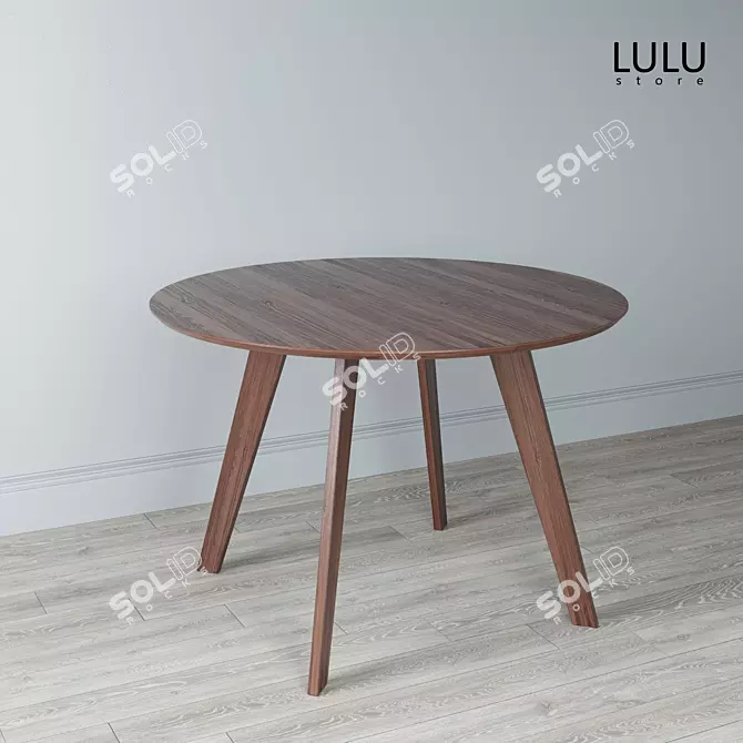 RIMA Oak Dining Table 3D model image 1