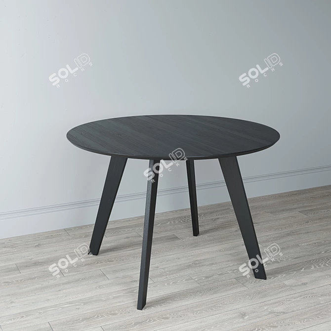 RIMA Oak Dining Table 3D model image 2