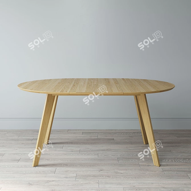 RIMA Oak Dining Table 3D model image 3