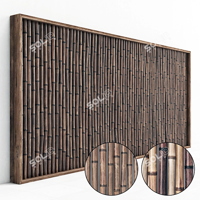 Bamboo 3D Decor Frame 3D model image 1