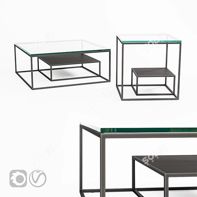 Title: Elegant Eichholtz Durand Accent Tables 3D model image 1