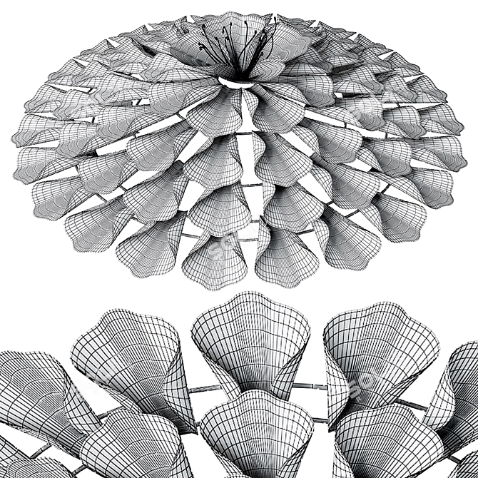 Giant Blossom Wall Decor 3D model image 2