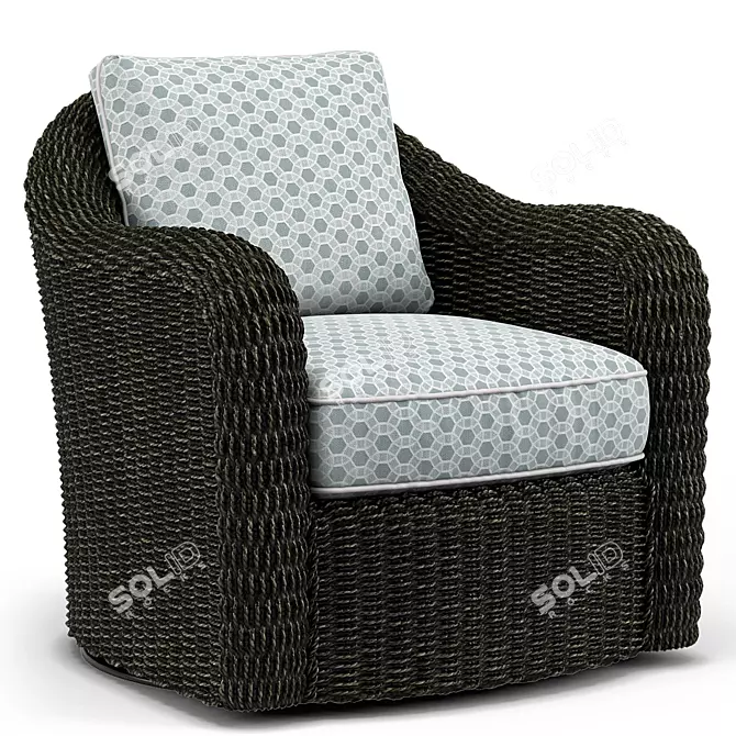 Lexington Seabury Swivel Chair: Modern Comfort for Any Space 3D model image 1