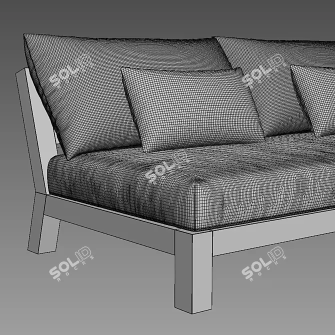 Restoration Hardware Merida Sofa (72"), Luxurious and Stylish 3D model image 2