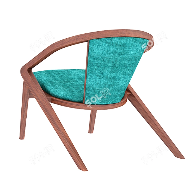 Portuguese Roots Lounge Chair: Authentic and Stylish Seating Solution 3D model image 2