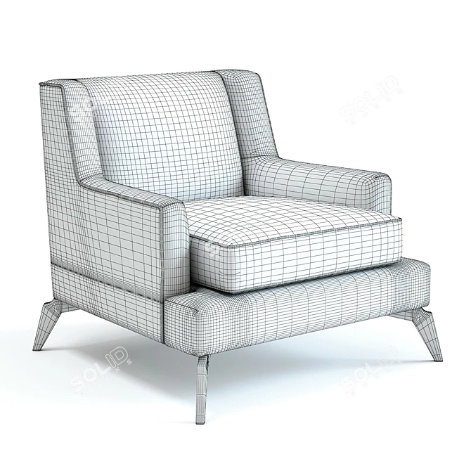 Enzo Armchair: Stylish & Comfortable Seating 3D model image 2