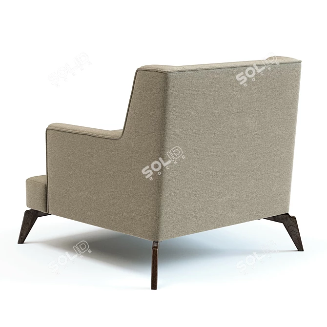 Enzo Armchair: Stylish & Comfortable Seating 3D model image 3