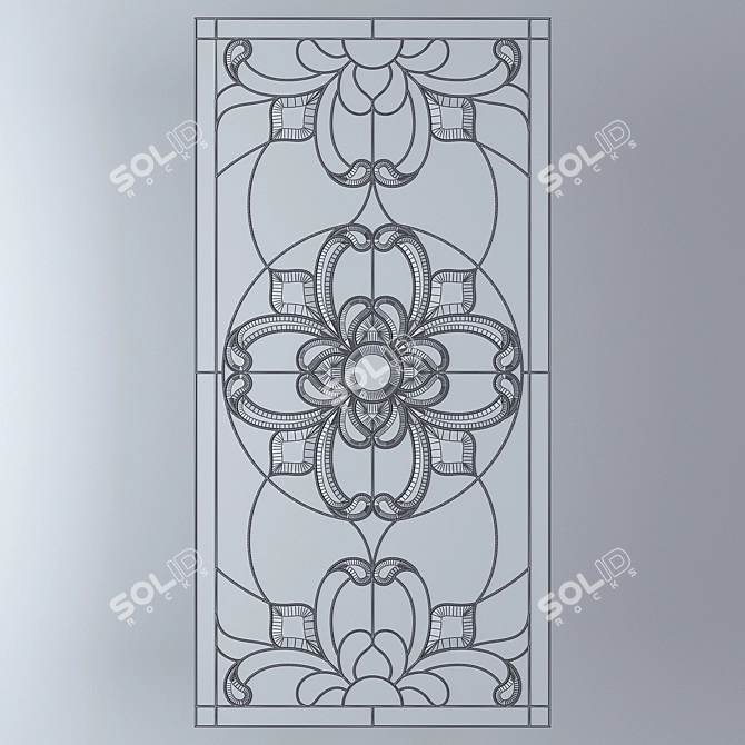 Radiant Splendor Stained Glass Window 3D model image 3