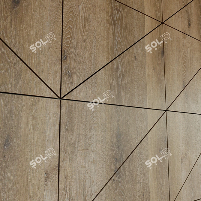 Wooden Wall Panel  Decorative 3D Texture 3D model image 3