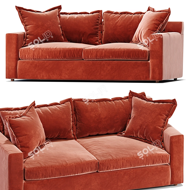 Katina Contemporary Two-Seater Sofa 3D model image 2