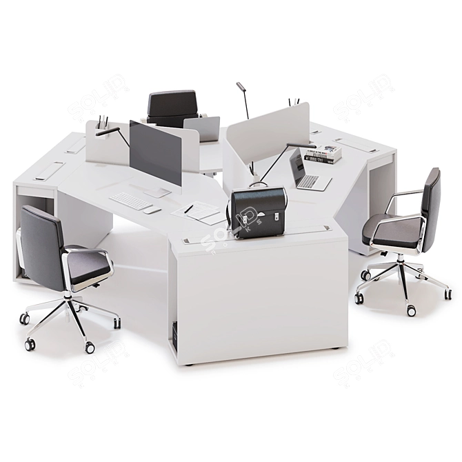 LAS LOGIC Office Workspace Solution 3D model image 2