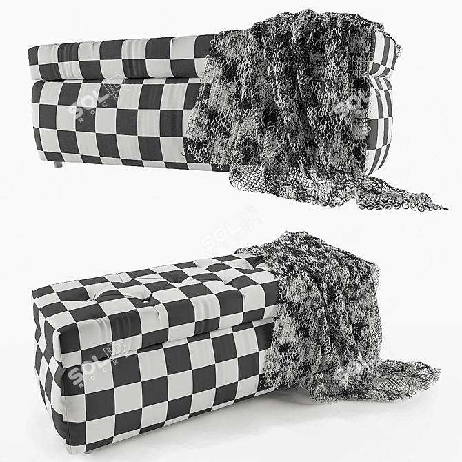 Blest Beatris Pouf - Modern and Stylish! 3D model image 2