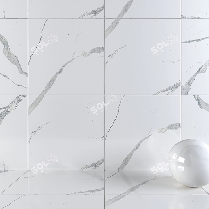 HD Multitexture Wall Tiles 3D model image 1