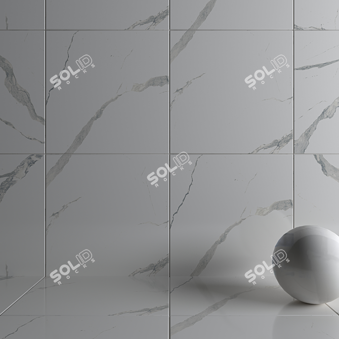 HD Multitexture Wall Tiles 3D model image 3