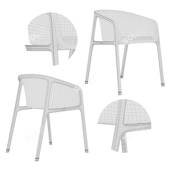 ErgoComfort Chair 3D model image 2