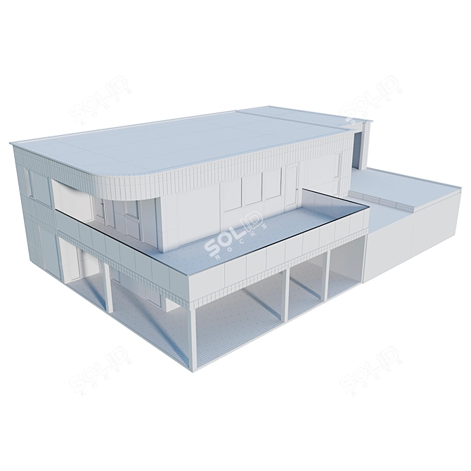 Modern Architectural Masterpiece 3D model image 3