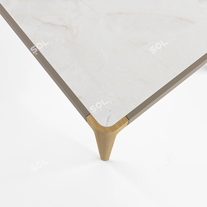 Modern Rectangular Dining Table 3D model image 2